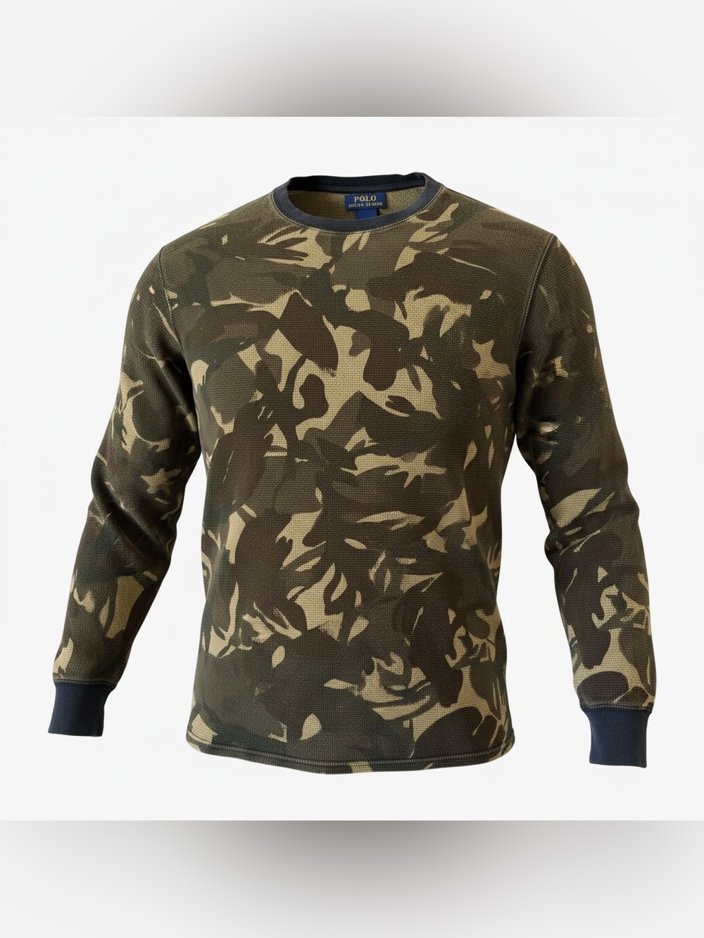 Polo by Ralph Lauren Olive & Dark Green Camo Crewneck Sweater